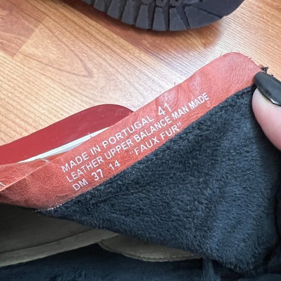 Dromedaris Genuine Leather & Tapestry Wedge Boots Sz 41 Red - Picture 9 of 11